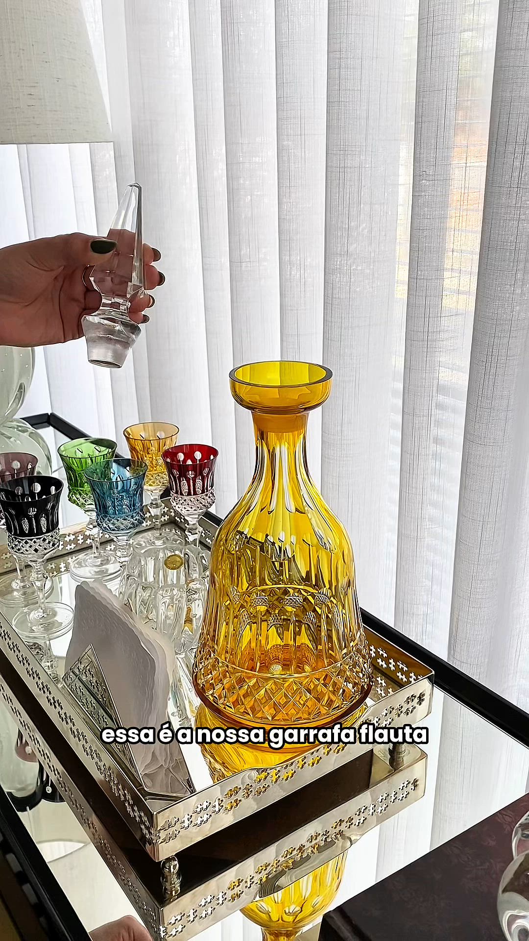 Licoreira Cristal Lapid 69 Mozart Licoreira Cristal 69 Mozart Vermelha